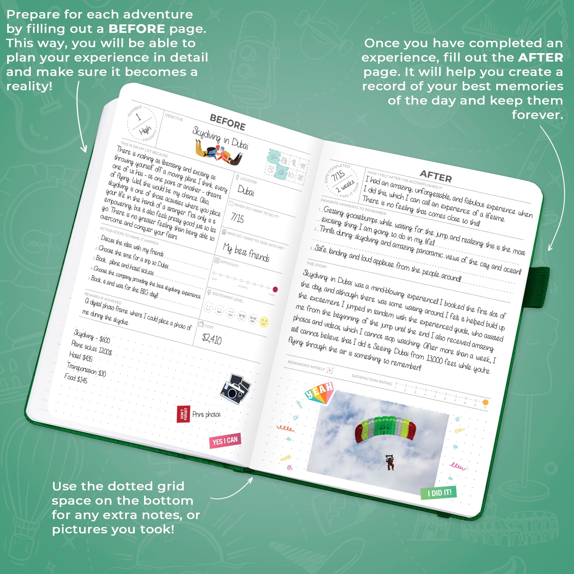 Clever Fox Bucket List Journal