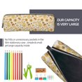 thumbnail image 5 of Yiaed Honey Honeycomb Print Leather Pencil Case - Leather Pen Pencil Holder - Elegant & Practical Pencil Pouch for Work & Office, 5 of 7