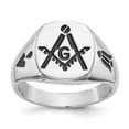 thumbnail image 1 of Bague Masonique pour Hommes en Or Blanc 14K, 1 of 1