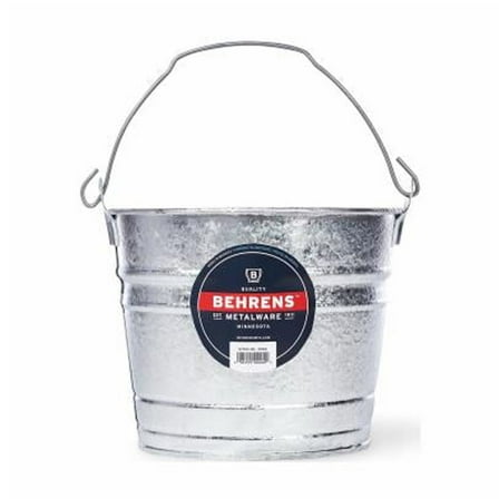 Behrens Utility Pail - Steel, Heavy Duty - Single Piece, 5 Qt, Gray