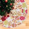 thumbnail image 5 of FMSHPON Easter Tree Skirt Colorful Eggs Bunny Xmas Christmas Tree Skirt Stand Mat for Holiday Party Decoration Indoor Outdoor 36 inches, 5 of 6