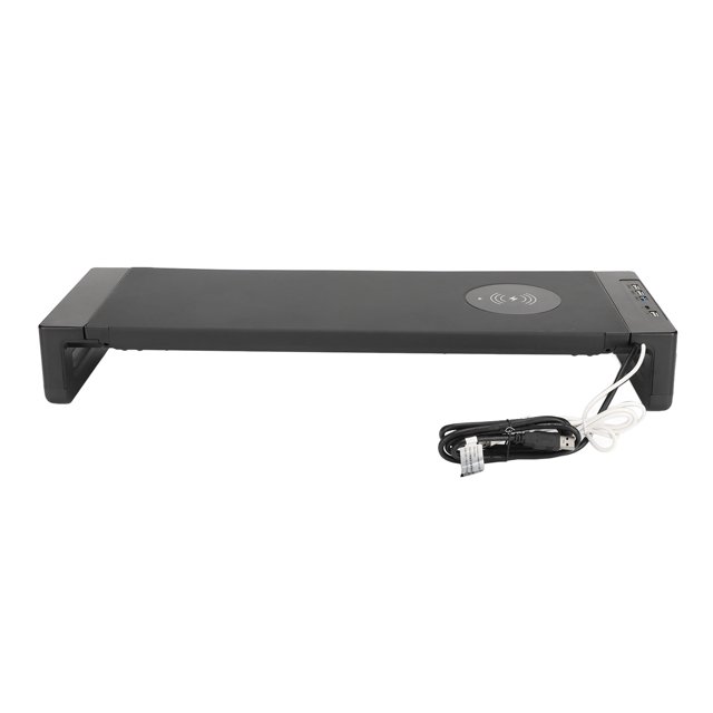 Soporte De Monitor, Negro 2 Puertos De Carga 3 Puertos USB 4 En 1 Soporte De Monitor Multifuncional De 66 Libras Para Computadora Portátil ANGGREK Monitor Stand Riser
