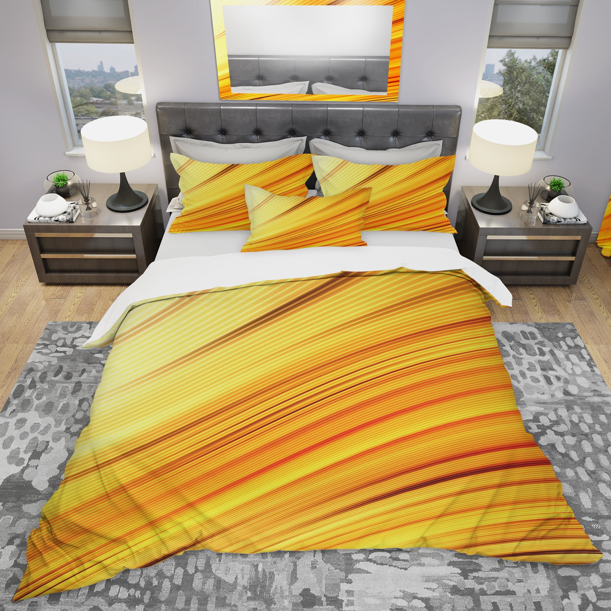 Designart 'Speed of Light' Modern & Contemporary Duvet Cover Set