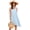 Blue, variant on Fiophy 100 percent Linen Ruffle Dress Scoop Neck Sleeveless Spaghetti Strap Backless Flowy Summer Casual Beach Short Cami Dresses, Blue,L