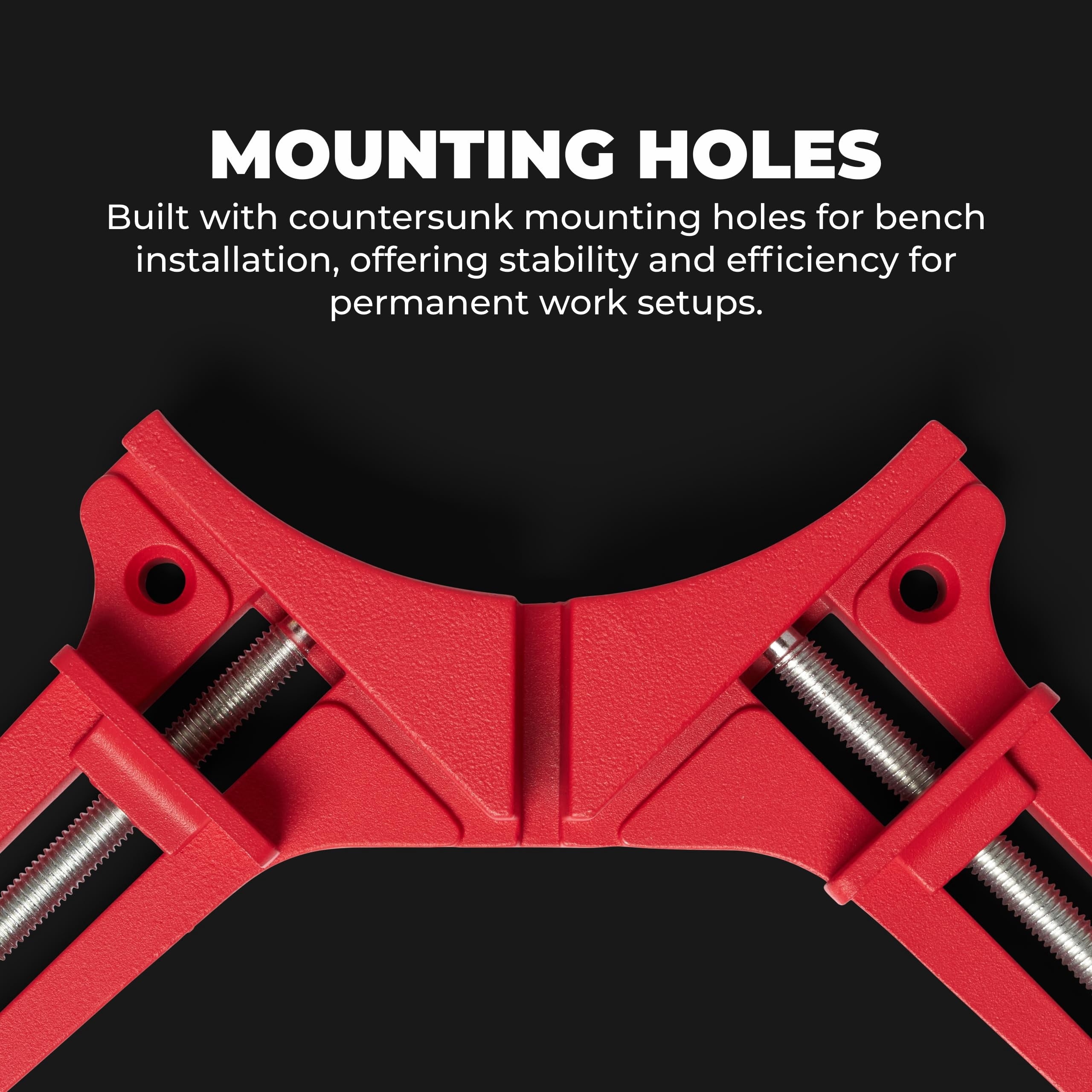 BuildSomething Right Angle Wood Clamp - Heavy-Duty Hand Tool for Woodworking & Home Improvement - 2 Pack Clamp Set with 45-Degree Cutting Guide & 200 lbs Clamping Force