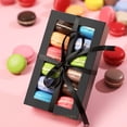 thumbnail image 6 of PACKHOME 15 Pcs Macaron Boxes for 12 Macarons, Black Macaron Packaging Boxes, 7.2x4x1.9 inches, 6 of 7