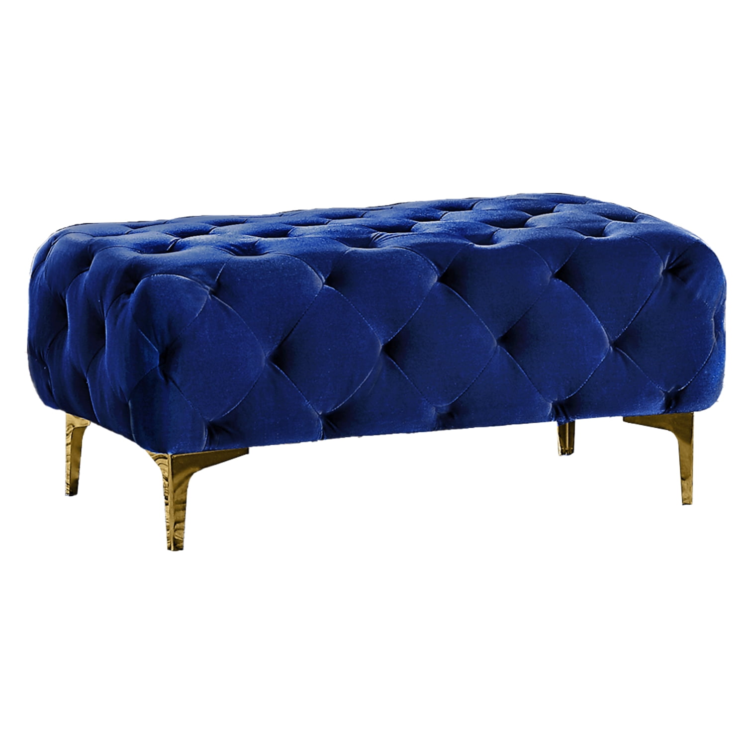 ARCTICSCORPION Elegant Modern Button Tufted Velvet Upholstery Ottoman
