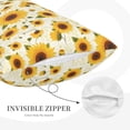 thumbnail image 3 of Lsque European-style Pattern Sunflower A Pattern Pillow Case – Soft & Cozy Throw Pillow Cover, Hypoallergenic Cushion Case for Sleeping Women with Envelope Closure-20"x30", 3 of 6