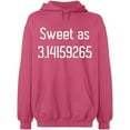 thumbnail image 2 of OXI Hoodie Sweatshirt - Sweet As Pi, Basic Casual Hoodie for Men's and Women Fleece Hoodie Long Sleeve - Safety Pink X-Large, 2 of 3