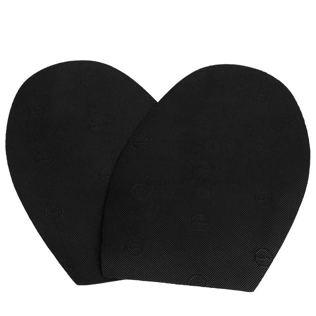 1 par de suelas de goma para reparación de zapatos, resistentes al desgaste, antideslizantes (negro)