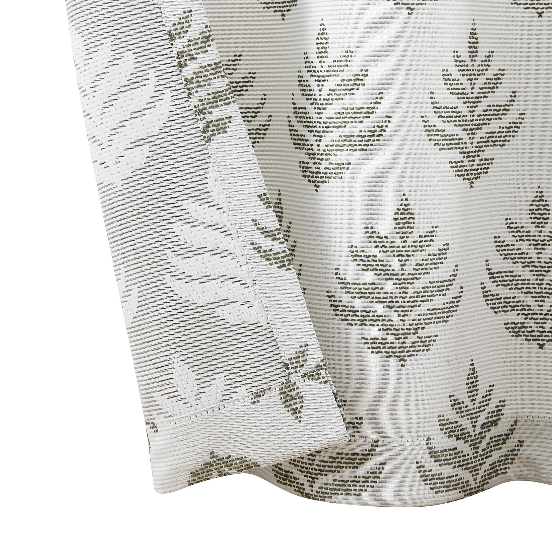 Better Homes & Gardens Rowan Jacquard Kitchen Curtain Tiers and Valance, 3-Piece Set, Ivory Green, 60" W x 36" L