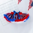 thumbnail image 6 of EnJoCho Toddler Girls Independence Day Dress Set Baby Girl Short Sleeve Cartoon Heart Prints Romper Bodysuit Colorful Tulle Tutu Skirt Headband Shoes 4PCS Outfits Clothes Set, 6 of 9