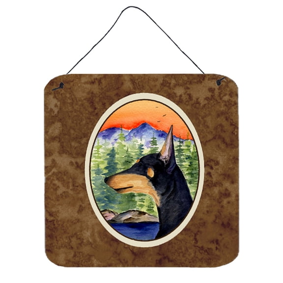 Carolines Treasures SS8433DS66 Manchester Terrier Aluminum Metal Wall or Door Hanging Prints, 6 x 6", Multicolor