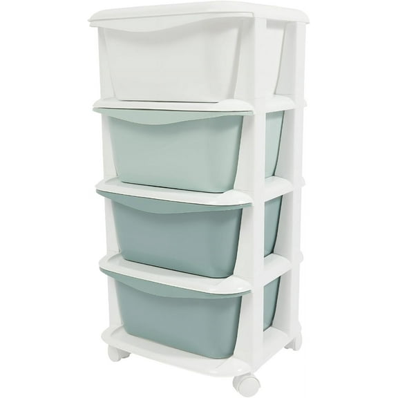 Toy Storage Organizer, 4 Tier Storage Unit, 4 Drawer Chest Toy Organizer Plastic Bins for Bedroom Living Room
