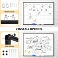 thumbnail image 5 of Magnetic Dry Erase Whiteboard - 46 x 33 Inch White Board - 4 x 3 Large Wall-Mounted Board with Black Aluminum Frame, 1 Magnetic Eraser, 2 Pen, Detachable Marker Tray, 6 Magnets, 5 of 16