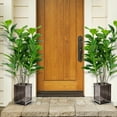 thumbnail image 4 of Gymax 51''Artificial Tree 2-Pack Artificial Fiddle Leaf Fig Tree for Indoor Outdoor, 4 of 10