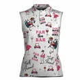 thumbnail image 2 of Funny Flamingo Golfer Par Then Bar Women Sleeveless Polo XS-4XL, 2 of 5