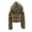 Coffee, variant on Womens Winter Coats Women Short Faux Hooded Warm Furry Splicing Jacket Long Sleeve Outerwear Womens Winter Coats Pink