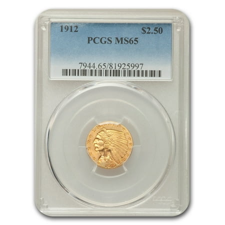1912 $2.50 Indian Gold Quarter Eagle MS-65 PCGS