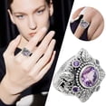 thumbnail image 4 of Wentin Reduced Rings Women's Sparkling Amethyst Ring Promise Ring Zirconia Rings Engagement Rings, 4 of 8