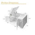 thumbnail image 4 of HLR 2Door Wood Flip Cover Hidden Enclosed Cat Litter Box, Fits Standard Litter Boxes, White, 4 of 11