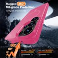 thumbnail image 4 of HionlyPro for Samsung Galaxy S24 Ultra Case Translucent Matte Magnetic Phone Cover, [Compatible with Magsafe] Military Grade Drop Protection Shockproof Phone Cover, Rose Red, 4 of 6