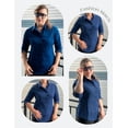 thumbnail image 4 of Zeagoo Women Work Shirts Button Down Three Quarter Sleeve Short Sleeve Office Blouses for Women, 4 of 6