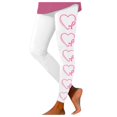 thumbnail image 3 of Cancer Awareness Leggings For women Pink Ribbon Heart Print High Waist 4-Way Stretch Soft Leggings for Workout Gym Casual, 3 of 5