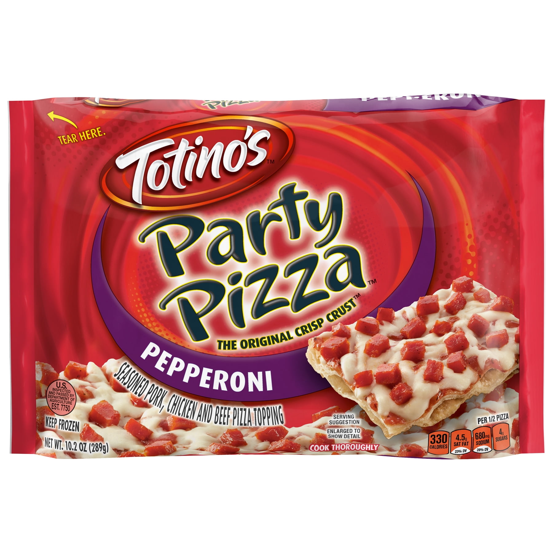Totino's Pepperoni Party Pizza, 10.2 oz