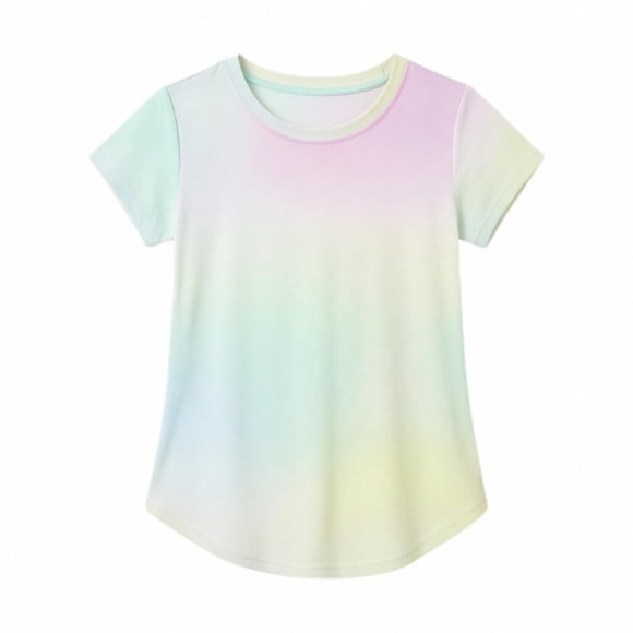 FhsagQ Shirts for Girls 14-16 Teen Breathable Mesh Athletic Tee Lightweight Performance Shirt for Sports and Play ( MulticolourSize 8-9 Years )
