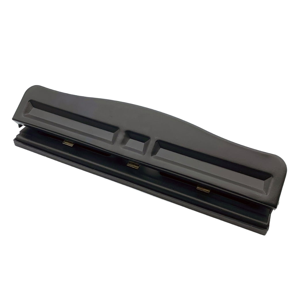 DEEPCRAFF Black Handheld Paper Hole Puncher for Scrapbooking, Crafts, Office Use, Compatible with A4 and Letter Size Paper