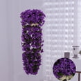 thumbnail image 4 of LKWLPD 4 piezas de flores artificiales vívidas colgantes, ramo de orquídeas artificiales, flores violetas artificiales, cesta de glicina, guirnalda colgante, decoración del hogar, decoración de, 4 of 6
