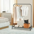 thumbnail image 2 of CostwayIndustrial Metal Garment Rack Heavy Duty Floor Cloth Rack w/ Shoe Storage Shelf, 2 of 10