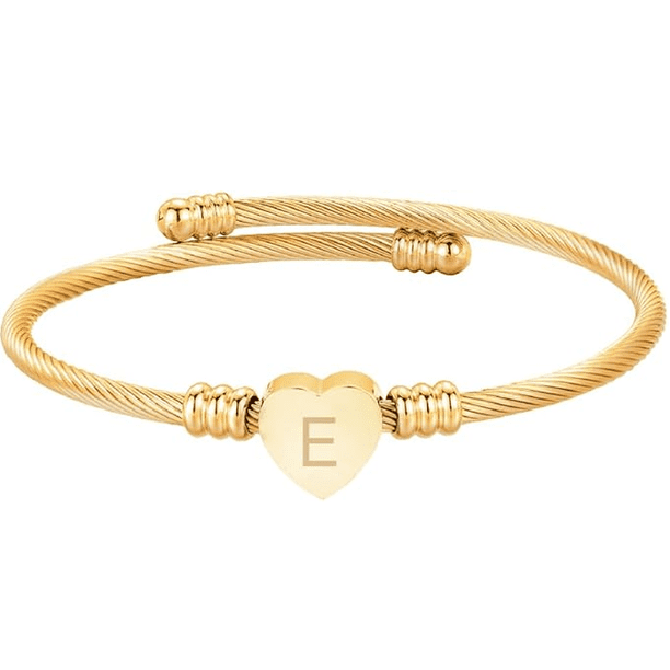 Pulseras de mujer personalizadas con inicial. Accesorios y regalos para mujer elegantes y resistentes Xtellar dorado