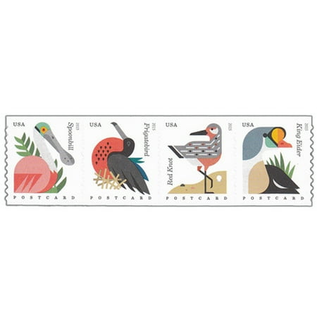 coastal birds stamps sheet of 20 postcard forever usps postage