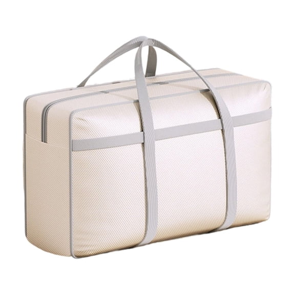 PEIBang Large Heavy Duty Moving Bags with Zipper Handles,Foldable Storage Bins Clothing Storage Bag for Travel Moving and Home Organization,20"Lx7"Wx16"H,White