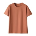 thumbnail image 6 of Sports Shirts Dqueduo Men's Short Sleeved Round Neck Elastic Breathable Top Casual Sports T-shirt Brown XXL, 6 of 6