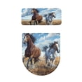 thumbnail image 4 of HELLHERO Galloping Horses on Golden Field Stylish 2 Pack Toilet Lid Cover Set, Elastic Edge Elastic Fabric Toilet Seat Covers Set & Elastic Installation, 4 of 7