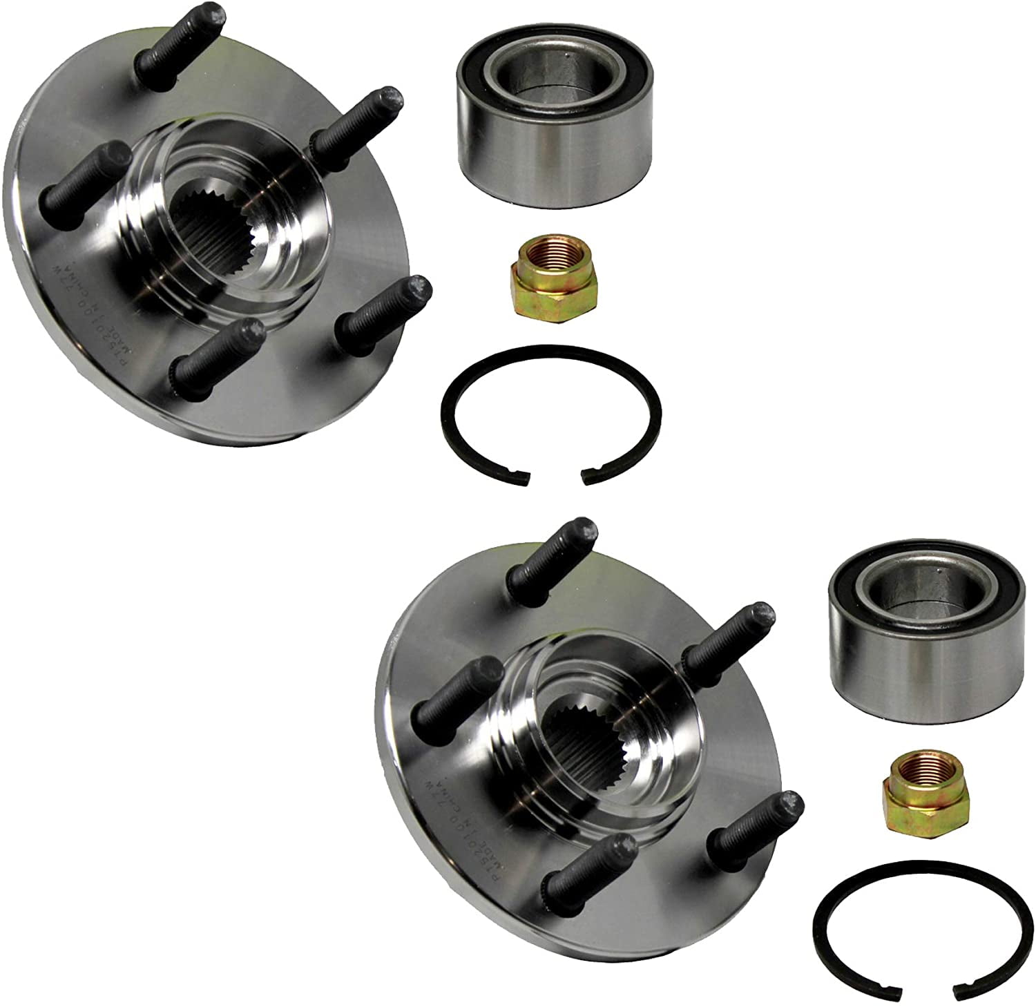 1998 1999 2000 For Lincoln Continental Front Wheel Bearing and Hub Assembly x2 