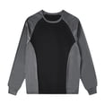 thumbnail image 4 of QSXADF Long Sleeve Workout Shirts for Men Athletic Tees Color Blocking Long Sleeve Crew Neck T Shirt For Basketball Training Running Fitness Men's Fall Winter Tops, 4 of 6
