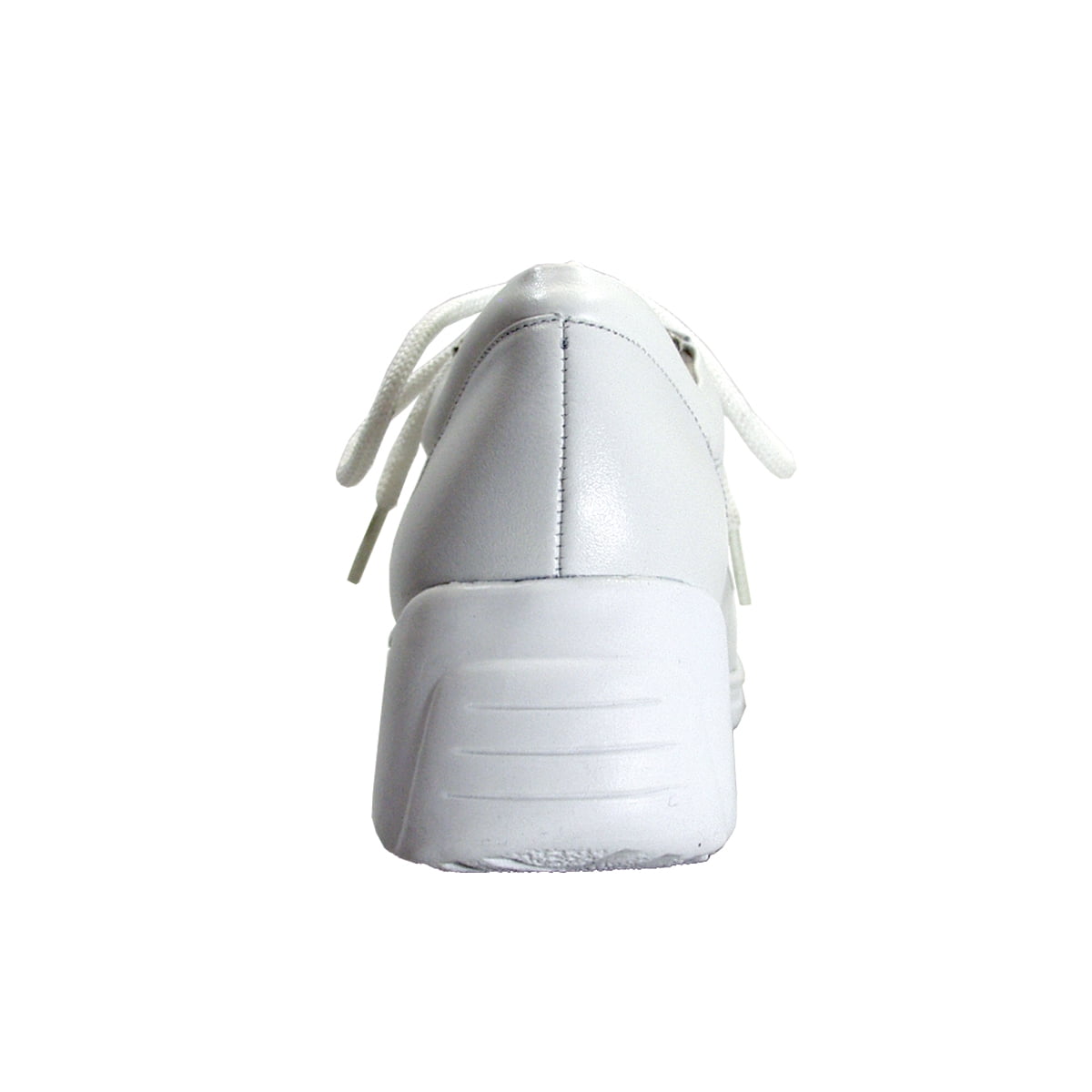 24 HOUR COMFORT Maja Women's Wide Width Leather Oxfords WHITE 5.5