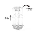 thumbnail image 5 of Candil de Cristal Cortado Gamalux Williams Krystal Esfera Partida 5 Luces, 5 of 5