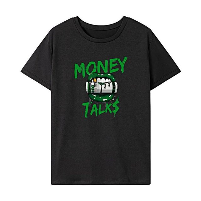 Camiseta para mujer con cuello redondo y manga corta para viajes L