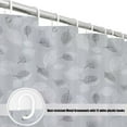 thumbnail image 6 of Modern Waterproof Shower Curtain Set | Gray Polyester Fabric with Weighted Hem | 180x100cm (70x39 inches) | Includes 8 Hooks | All-Season Bathroom Decor & Room Divider, 6 of 7