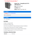 thumbnail image 2 of Heater Core - Compatible with 1991 - 2003 Mack CH 1992 1993 1994 1995 1996 1997 1998 1999 2000 2001 2002, 2 of 2