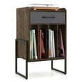 thumbnail image 1 of Costway Record Player Stand Turntable Stand with Drawer & Record Holder Display Shelf Rustic Brown & Gray, 1 of 9