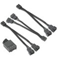thumbnail image 4 of Y-Splitter Adapter Cable, Best Heat Dissipation Beautiful All Black Sleeved Computer Case Fan Power Cable, for Computer, PC,, 4 of 7