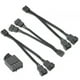 thumbnail image 2 of Cable adaptador divisor en Y Cable de alimentación de la computadora Cable de la computadora Cable dHermoso cable adaptador divisor en Y con funda negra, cable de computadora fácil y conveniente, para LHCER NONE, 2 of 5