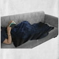 thumbnail image 6 of Night Soft Flannel Fleece Throw Blanket, Full Moon Appearing Among Dark Clouds Scenic Mysterious Midnight Dusk Foggy Heavens, Cozy Plush for Indoor and Outdoor Use, 50" x 60", Dark Blue, by Ambesonne, 6 of 6