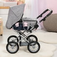 thumbnail image 5 of Bayer Design Grey/Pink Doll Pram City Star W/ Handbag, Convertible to a Pushchair, Adjustable Handle, Foldable, Integrated Basket, Ages 3+, 5 of 7